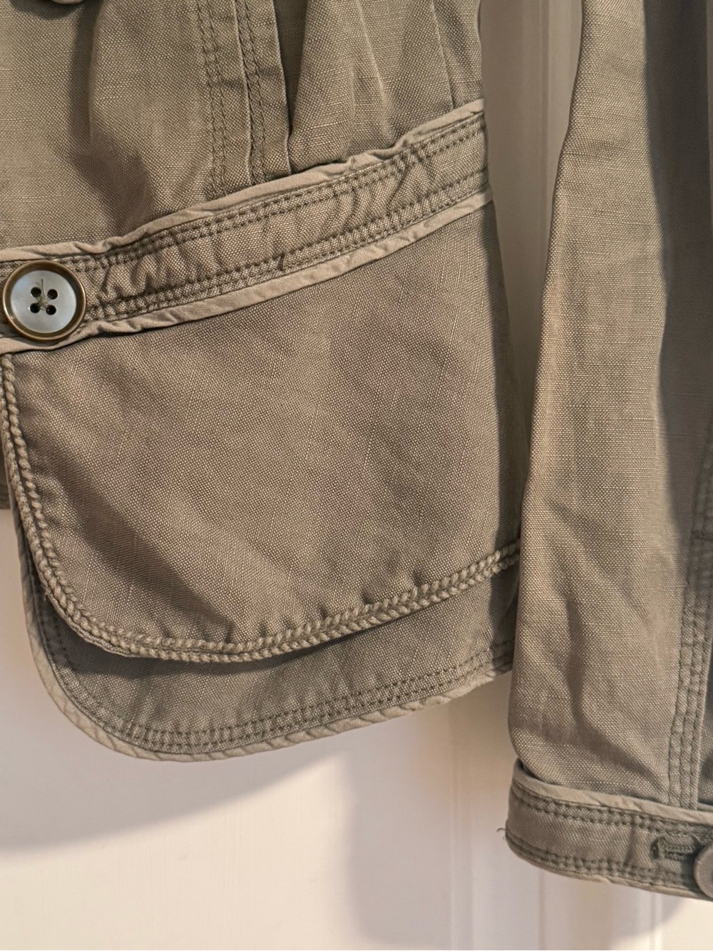 Anthropologie Olive Green Utility Jacket - Picture 5 of 7